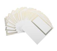 Mikinona 100 Piezas Tarjetas de Asiento de Boda en Papel Dorado Diseño Elegante, Fáciles de Escribir y Dibujar para Decoración de Fiestas y Nombres de Mesa