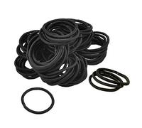 Mikinona 100piezas Lazos Elásticos Negros Pelo Unidades Sin Metal Sujetación Fuerte Para Cabello Mediano y Grueso Duraderos y Resistentes
