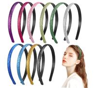 Mikinona 10piezas Diademas Brillantes Para Mujer De Tocados Coloridos y Elegantes Accesorios Para Fiestas Diademas Estilizadas Con Brillos Para Bodas y Celebraciones