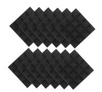 Mikinona 12 Piezas Adhesivo De Pared De Algodón Insonorizado. Espuma Insonorización Sonido Acústico Autoadhesivo Absorbente Amortiguación Muro Prueba Hogar Insonorizar Poliuretano Negro