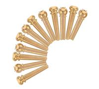 Mikinona 12 Piezas Pins de Puente para Guitarra Acústica de Clavijas de Latón con Cabeza Redonda Accesorios Prácticos para Reemplazo de Cuerdas para Estudio Escenario y Uso Casa