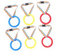 Mikinona 12piezas Correa Anti-pérdida de Cuerdas de Seguridad Desmontables con Asas Redondas para Exteriores Guarderías Grupos al Aire con Anillas de Plástico