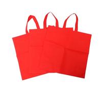 Mikinona 12piezas Tela No Tejida Ecológicas para Compras Resistentes y Portátiles Rojas