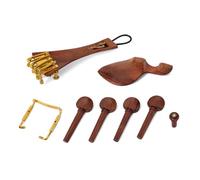 Mikinona 15 piezas Accesorios Violín de Incluye Cordal Reposapiques Abrazaderas Clavijas y Endpin Resistente para Violinistas DIY y Reemplazos