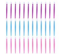 Mikinona 150 Empujadores de Cutículas de Plástico para Manicura, Palitos para Uñas en Colores Rosa, Azul y Morado, Kit de 150 Piezas para Decoración y Limpieza de Cutículas,