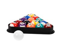 Mikinona 17 Piezas Mini Billar Infantil de Resina y Plástico para Casa | Incluye Soporte Triangular, Pensado para Enseñar Nociones Básicas, Encaja en Espacios Reducidos y Juego Interior