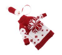 Mikinona 1juego Cubierta Decorativa para Botellas De Vino De Navidad Ropa y Sombrero Adornos para Fiestas y Reuniones Suave y Lavable