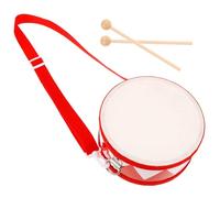 Mikinona 1juego Tambor De Mano Doble Cara Para Instrumento De Percusión De Madera Con Baquetas Compacto y Correa Para Desarrollo Rítmico y Coordinación