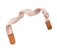 Mikinona 1pieza Correa De Hombro Para Ukulele De Algodón y Lino Extremos De Cuero y Resistente Para Guitarras De Estilo Country Beige