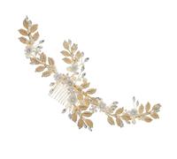 Mikinona 1pieza Peine Para Cabello De Novia Flores Artificiales y Perlas Tocado De Metal Diseño De Accesorio Elegante Para Bodas y Fiestas