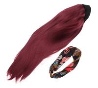 Mikinona 1pieza Peluca Larga De Alta Temperatura Con Hijab Para Mujeres Accesorio De Moda y Confortable Para Fiestas y