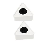 Mikinona 2 Banderas Triangulares para Micrófono de Entrevistas Soporte de Micrófono de Abs Color Claro Señalización Profesional Accesorio Ligero para Eventos y Grabaciones