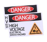 Mikinona 2 Hojas Pegatinas de Advertencia de Alta Tensión para Caja Eléctrica Vinilo Resistente de de Seguridad para Alertar sobre Riesgos Eléctricos para Uso Interiores y Exteriores