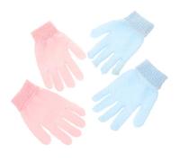 Mikinona 2 Juegos 2 Pares guantes para fregar depurador de espalda exfoliante guante de baño guantes exfoliantes exfoliating gloves accesorio baño guantes de ducha guantes de baño poliéster