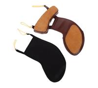Mikinona 2 Piezas Accesorios de instrumentos musicales almohadilla de barbilla de algodón almohadilla de barbilla para tocar violín Piel de oveja