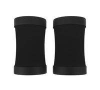 Mikinona 2 Piezas Almohadillas de Codo Negras para Yoga y Plank Cojines Antideslizantes Redondos para Equilibrio y Protección Articular para Entrenamiento Casa y Gimnasio