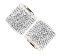 Mikinona 2 Piezas Anillo Decorativo de Rhinestone para Reposacabezas de Automóvil Accesorio para Asientos de Instalación Decoración Elegante para Interiores de Vehículos