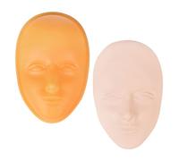Mikinona 2 Piezas Base Del Tatuaje De La Ceja Módulo De Sutura Cabeza De Entrenamiento De Maquillaje Cabeza De Práctica De Tatuaje Maniquí Skin 3d Piel Falsa Tridimensional Gel De Sílice
