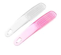 Mikinona 2 Piezas cepillo para las uñas escobilla rozalen portàtils pinceles nail art lapto prensa de uñas rígido uña para limpiar debajo de las uñas mango de agarre de uñas el plastico