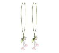 Mikinona 2 Piezas Cuerda Decorativa para Teléfono Móvil de Flores para Llaveros Carteras y Decoración