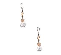 Mikinona 2 Piezas De Ambientador De Aire Para Coche Colgante Adorno Interior De Cristal Tapa De Madera