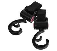 Mikinona 2 piezas Ganchos Giratorios para Carrito de Paseo Niña Multiuso para Bolsos y Bolsas de Pañales Accesorio Ligero y Resistente sin Instalación