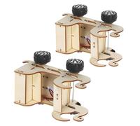 Mikinona 2 Piezas Kit de Coches de Madera DIY con Control de Voz Juguetes Stem para Sensor de Sonido Avanzado Educativo para Experimentos y Aprendizaje Práctico Interiores y Exteriores