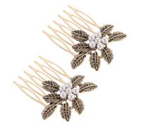 Mikinona 2 piezas Peinetas Laterales Vintage para Bodas y Accesorios de Pelo Versátiles para Mujeres y Niñas