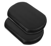 Mikinona 2 Piezas Reposapiés para Cojín de para Piernas de Cuero Negro Repuesto Accesorios para Partes de