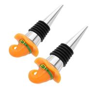 Mikinona 2 Piezas Tapones para Vino Reutilizables Sombrero de Bruja Selladores Herméticos para Botellas Estándar Conservación de Bebidas Favores para Fiesta de Halloween
