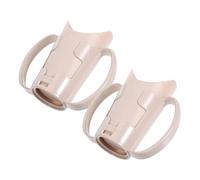 Mikinona 2 Piezas Taza de Bebida para Personas Mayores con Doble Asa y Diseño Inclinado, Vaso Estable de Plástico para Pacientes con Disfagia en Hospital y Cuidado