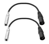 Mikinona 2 Piezas Xlr Female To Male Audio Adapter Cable Pin Stereo Microphone Extension Cord For Mixer Amplifier Speaker Recording Use High-fidelity Sound