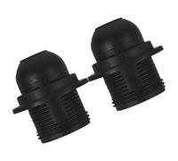 Mikinona 2 Portalámparas de Repuesto E26 de Rosca, Soporte para Bombillas, Pe, Negro, 250 V, Fácil Instalación, para Lámparas de Mesa y Proyectos de Bricolaje, Lámparas Colgantes Retro