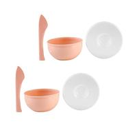 Mikinona 2 tazón de máscara de tonificación de bricolaje aplicador de barras cosméticas máscara de modelado kit de maquillaje kit maquillaje de arcilla cuenco de silicona