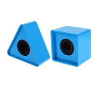 Mikinona 2 Unidades Portable Square and Triangular Microphone Logo Flags For Interviews Conferences News Reporters Event Mic Flags with Stable Desktop Base Professional Branding Holder