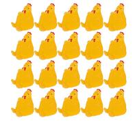 Mikinona 20 Piezas De Decoración De Pollo De Resina Escultura De Pollo De Resina Mini Mini Figuras Figuras Amarillo