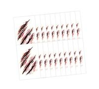 Mikinona 20 Piezas De Maquillaje De Fiesta Efectos Especiales Pegatinas Para Heridas Pasta De Látex Cicatriz De Herida Halloween