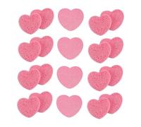 Mikinona 20 Piezas Esponja en forma de corazón esponjas limpiadoras faciales limpieza de esponjas faciales esponja en forma de corazón Fibra de pulpa de madera rosa