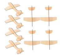 Mikinona 24 piezas Aviones de Madera para Pintar DIY de Manualidades Infantiles Juguetes para Material Educativo para Decoración y