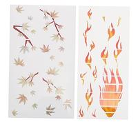 Mikinona 2hojas Calcomanías Para Diapasón De Guitarra y Ukelele Autoadhesivas Diseño Arce Para Personalizar Instrumentos