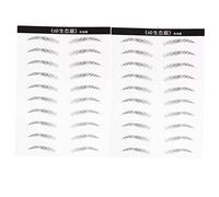 Mikinona 2hojas Pegatinas Impermeables Para Cejas Parches De Cejas Artificiales Simulación De Efecto De Pelo Resistentes Al Agua Larga Duración Herramientas De Maquillaje Para Plantilla De