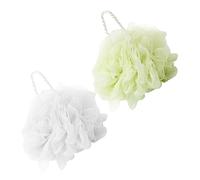 Mikinona 2piezas Bolas De Baño Espumosas Suaves Para Ducha De Elegantes y Exfoliante y Limpieza Suave Para Adultos