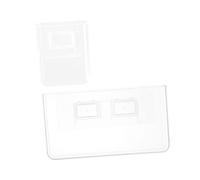 Mikinona 2piezas Contenedores De Almacenamiento De Pared Transparentes Estuches Para Joyería Cosméticos Brochas De Maquillaje Decoración Moderna