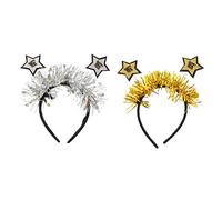 Mikinona 2piezas Diadema De Estrella De Cinco Puntas Tocado Navideño Aro Pelo Navideño Para Cosplay y Celebraciones De Fin De Año Por Conjunto