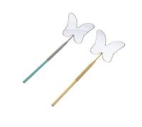 Mikinona 2piezas Espejo De Acero Inoxidable Para Extensiones De Pestañas De Mango Antideslizante y Lente Clara Para Grafting Pestañas