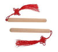 Mikinona 2piezas Palitos De Música De Madera Naturales Instrumentos Musicales De Maraca Para Preescolares Juguetes Educativos Tempranos Con De Nudo Chino