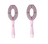 Mikinona 2piezas Peine De Masaje Escalp Para Mujeres Cepillo De Plástico Para Cuidado Del Cabello Estimula La Circulación Sanguínea Para Salón y Casa Color Rosa