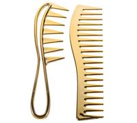 Mikinona 2piezas Peines De Dientes Anchos Galvanizados Para Peinar El Cabello De Hombres y Mujeres Cuidado Del Cabello Mojado Profesional
