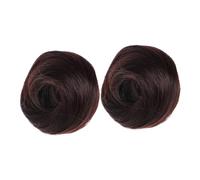 Mikinona 2piezas Peluca Cabeza De Bola Moños Para Peluca Accesorios Para Moño De Cabello Forma De Donut Diario y Fiestas Coleteros Para Postizo De Niña