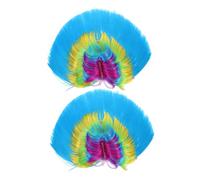 Mikinona 2piezas Pelucas De Arcoíris Divertidas Para Halloween Fiesta De y Cosplay Pelucas Coloridas De Pelo Para Hombres y Mujeres Locas De